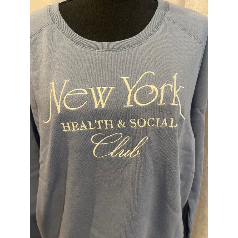 Wildfox $98MSRP NYC Blue Graphic Sweatshirt Pullover Large - Picture 4 of 8